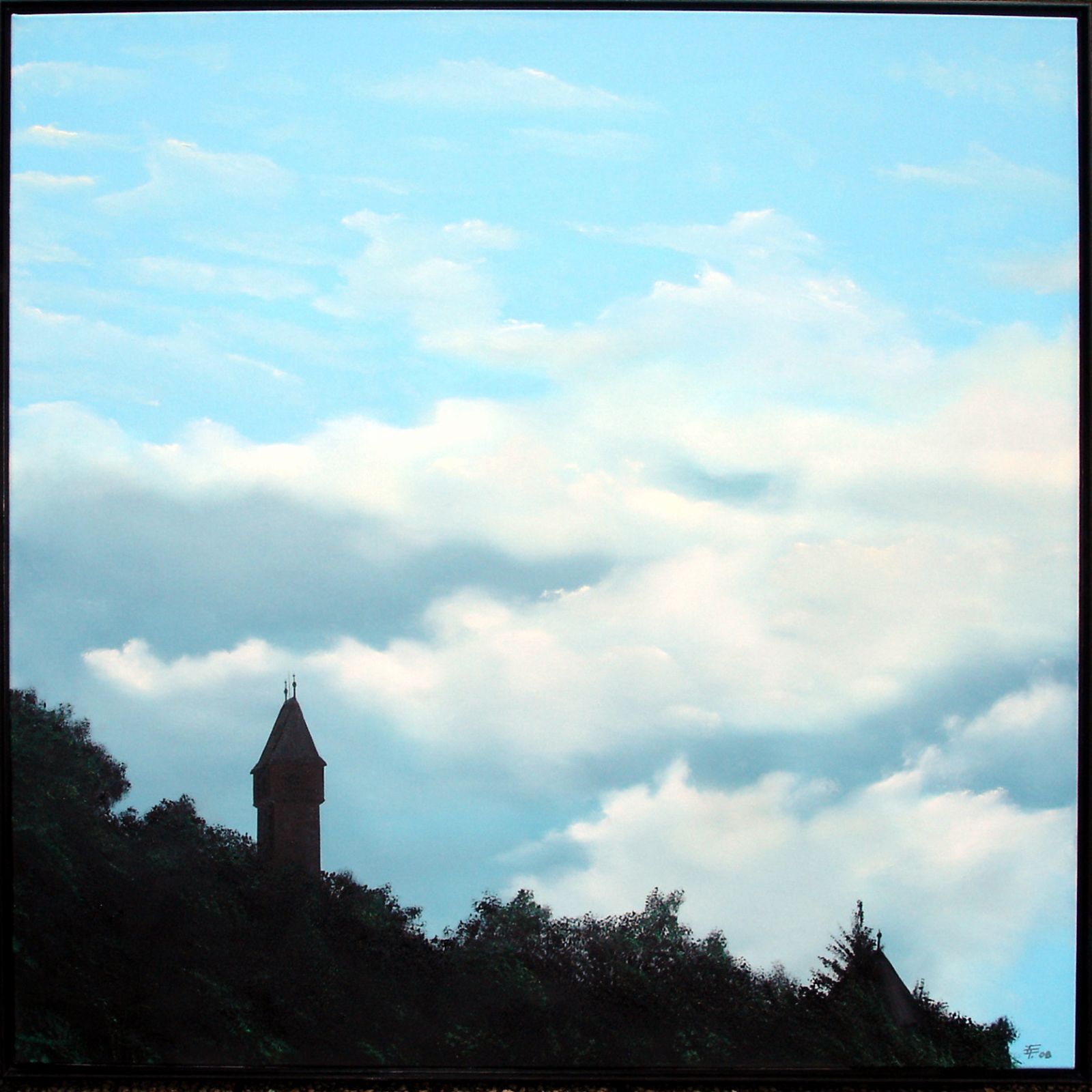 Himmel über Schloss Hirschhorn